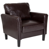 Flash Furniture SL-SF920-1-BRN-GG Bari Upholstered Chair in Brown Leather